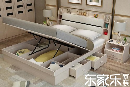 可收納儲(chǔ)物床